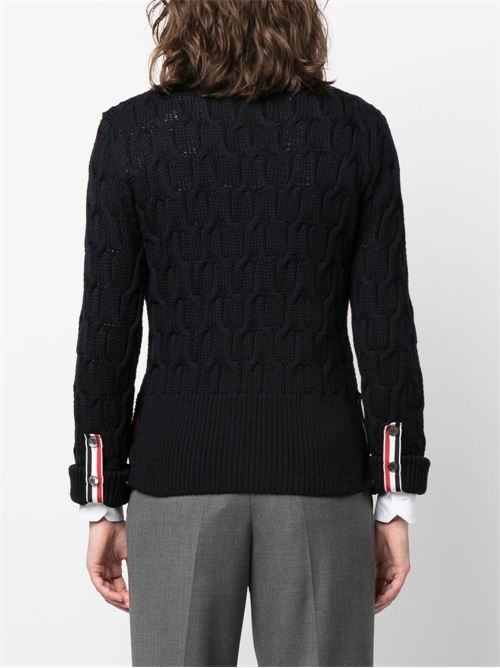 Sweater with woven design THOM BROWNE | FKA428AY1024415